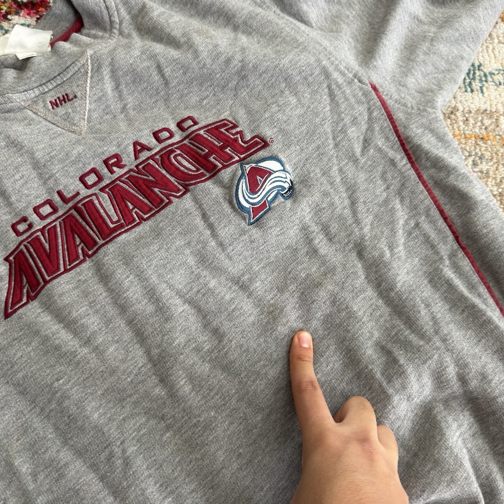 Vintage 90s Lee Sport NHL Colorado Avalanche Embroidered Crewneck Large - Picture 3 of 9